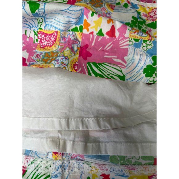 Lilly Pulitzer Patchwork Halter Mini Dress Sz 6 Old Money Preppy Coastal Resort - Picture 10 of 10